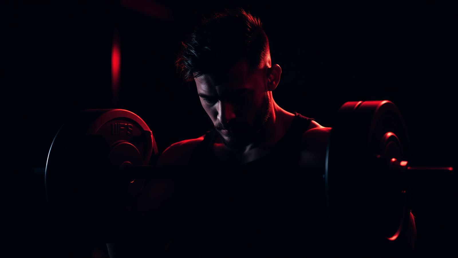 Athlete lifting weights